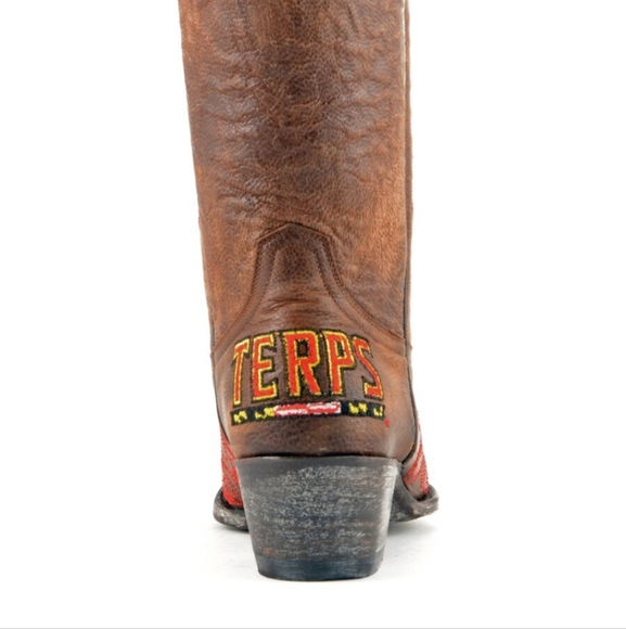 NWT Women's University of Maryland Terrapins Gameday Cowboy Boots - Picture 4 of 6